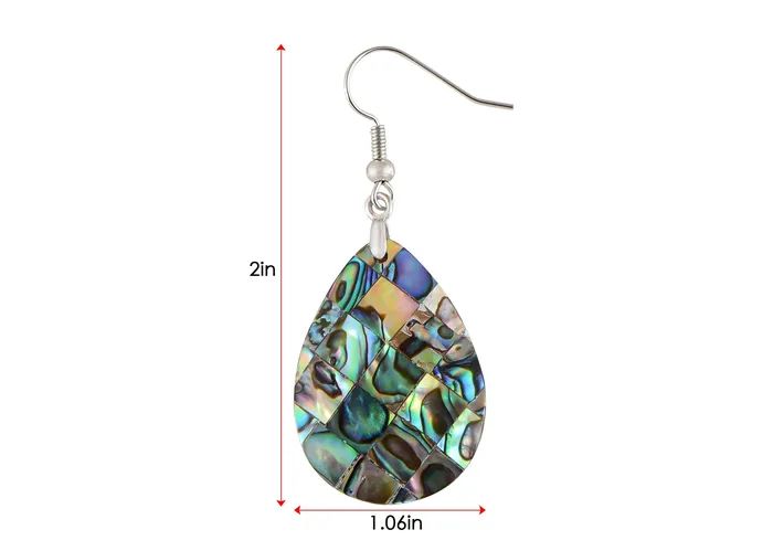 Earrings Refined by AnnaKaci Mosaic Harmony Natural Abalone Shell Handmade Dangle Earrings Shell Jewelry Earrings Refined by AnnaKaci Mosaic Harmony Natural Abalone Shell Handmade Dangle Earrings Shell Jewelry