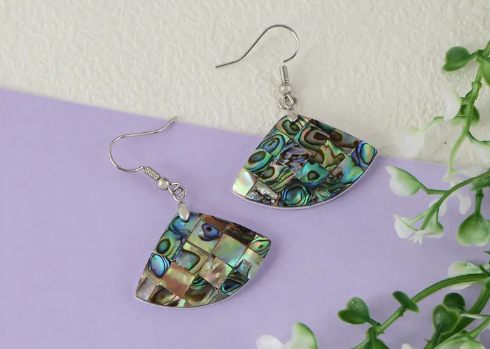 Earrings Refined by AnnaKaci Mosaic Harmony Natural Abalone Shell Handmade Dangle Earrings Shell Jewelry Earrings Refined by AnnaKaci Mosaic Harmony Natural Abalone Shell Handmade Dangle Earrings Shell Jewelry