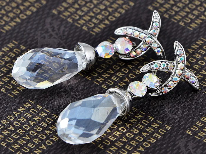 Elements Aurora Borealis X Prism Circle Accent Earrings Alilang Earrings Elements Aurora Borealis X Prism Circle Accent Earrings Alilang Earrings