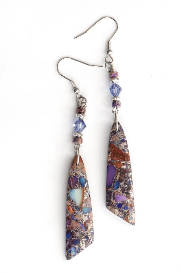 Fierce Lynx Designs Earrings Purple Impressions Earrings