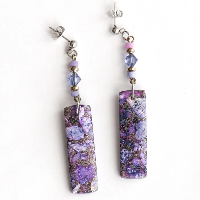 Fierce Lynx Designs Purple Passion Earrings Earrings