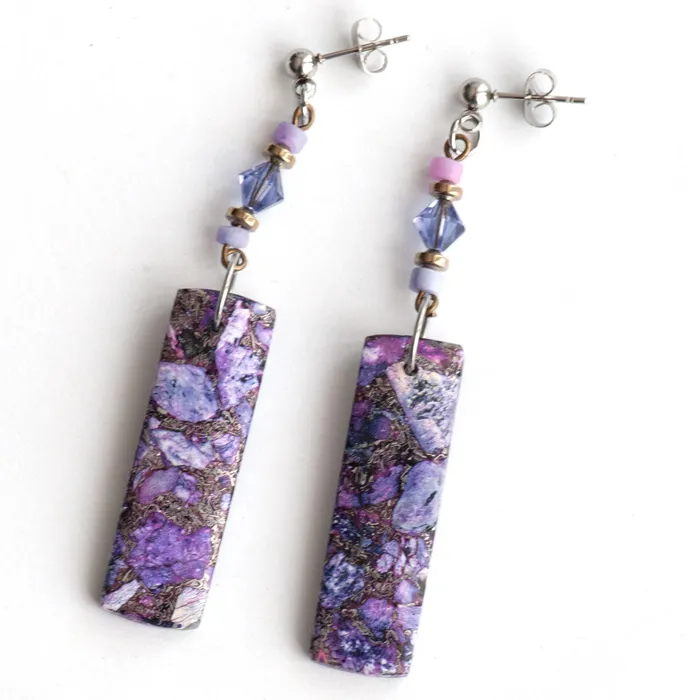 Fierce Lynx Designs Purple Passion Earrings Earrings