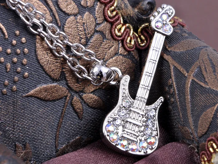Petite Rock Star Electric Guitar Ab Pendant Necklace Alilang Necklaces Petite Rock Star Electric Guitar Ab Pendant Necklace Alilang Necklaces