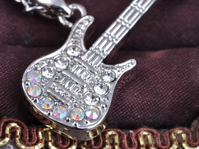 Petite Rock Star Electric Guitar Ab Pendant Necklace Alilang Necklaces Petite Rock Star Electric Guitar Ab Pendant Necklace Alilang Necklaces