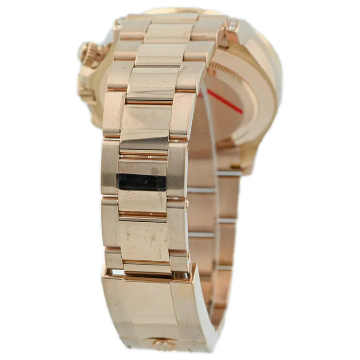PreStyled Sets Happy Jewelers Rolex Mens Daytona 18K Rose Gold 40mm Custom Black Rainbow Watch Reference 116505