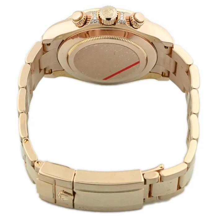 PreStyled Sets Happy Jewelers Rolex Mens Daytona 18K Rose Gold 40mm Custom Black Rainbow Watch Reference 116505