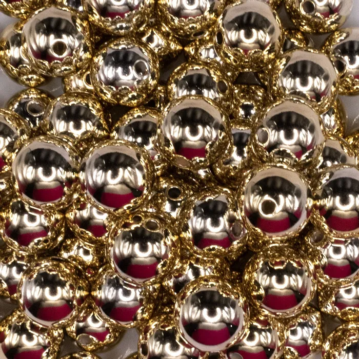 PreStyled Sets The BumbleBead Company 16mm Reflective Gold Acrylic Bubblegum Beads