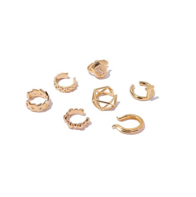 Refined by AnnaKaci Earrings 18K Gold Plated Ear Cuff Variety