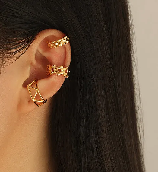 Refined by AnnaKaci Earrings 18K Gold Plated Ear Cuff Variety