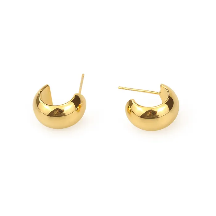 Refined by AnnaKaci Earrings Classic Thick Loop Earrings