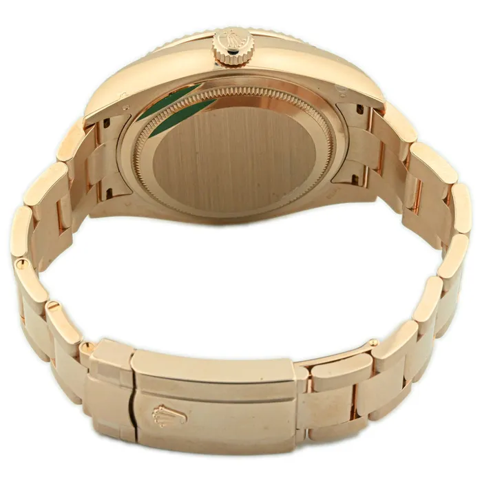 Rolex Mens SkyDweller 18K Everose Gold 42mm White Stick Dial Watch Reference 326935 Happy Jewelers PreStyled Sets