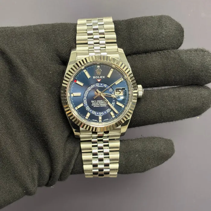 Rolex SkyDweller 42mm Blue Dial Watch Ref 326934 Happy Jewelers Watches Rolex SkyDweller 42mm Blue Dial Watch Ref 326934 Happy Jewelers Watches