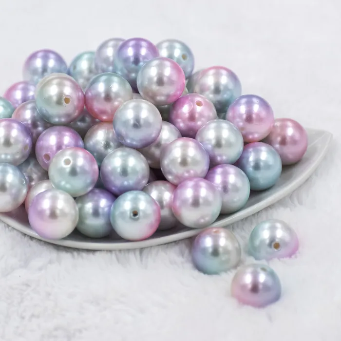 The BumbleBead Company Earrings 20mm Pastel Ombre Shimmer Faux Pearl Chunky Bubblegum Beads The BumbleBead Company Earrings 20mm Pastel Ombre Shimmer Faux Pearl Chunky Bubblegum Beads