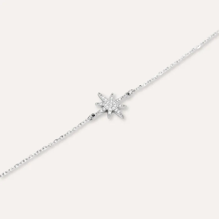 Unique Jewelry Paris Bracelets Star Bracelet en acier inoxydable et zircons