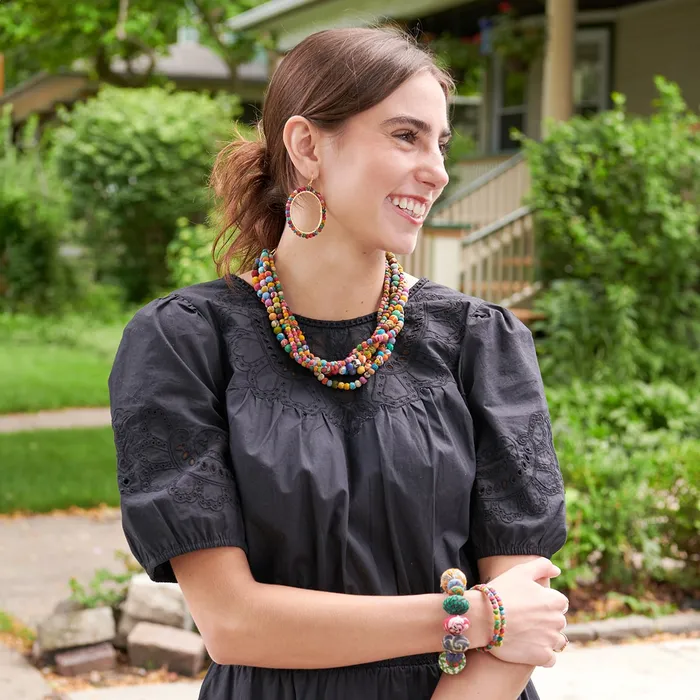 WorldFinds Meandering Kantha Necklace Necklaces